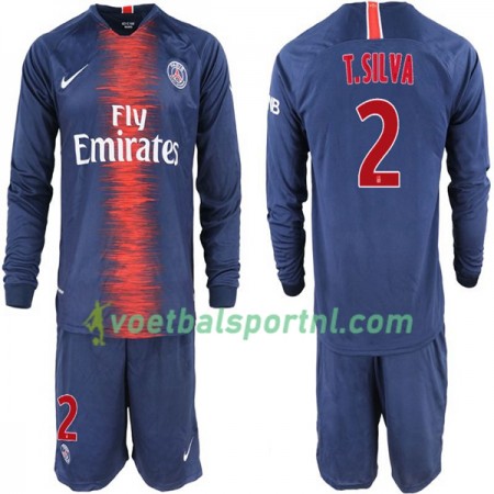 Paris Saint-Germain T. Silva 2 Kind Thuis Tenue 2018-19 L/S